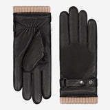 Alberto (black) - Italian lambskin leather gloves with cashmere lining & touchscreen feature - Bellanzari - Luxury Leather Gloves - Handmade in Italy - 1