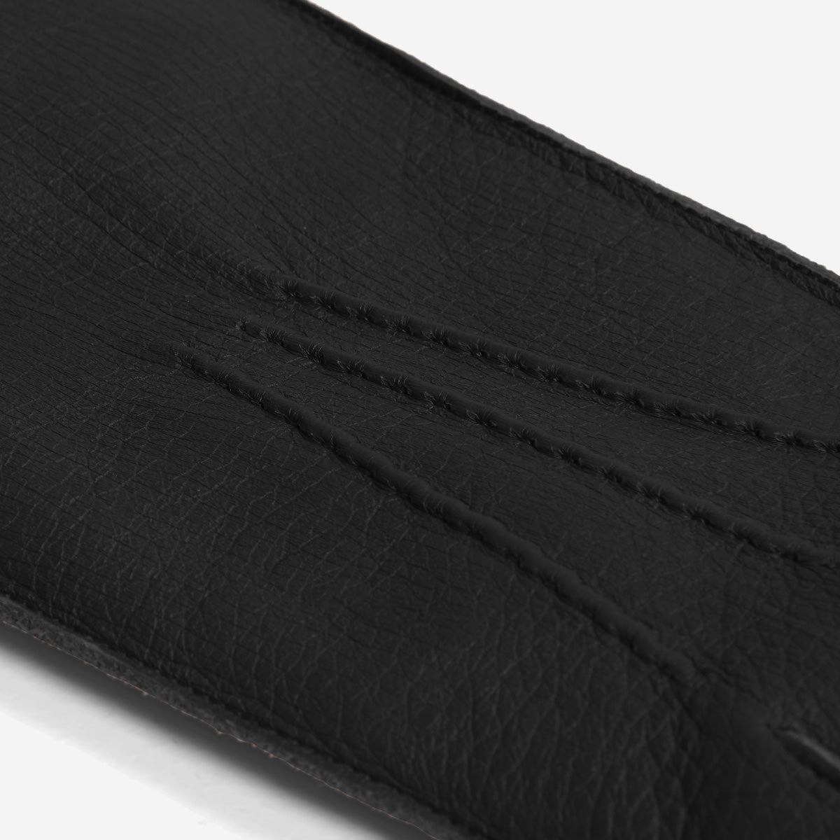 Ernesto (black) – Italian gloves in American deerskin with rabbit fur lining - Black - Bellanzari - Handmade in Italy - Luxury Leather Gloves - 5