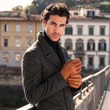 Filippo (brown) - Italian peccary leather gloves with cashmere lining - Bellanzari - Luxury Leather Gloves - Handmade in Italy - 6