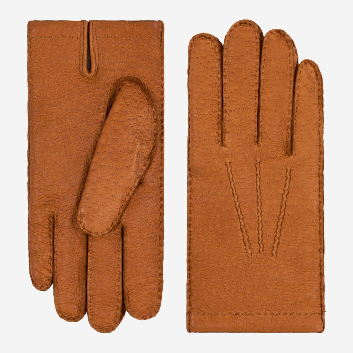 Filippo (brown) - Italian peccary leather gloves with cashmere lining - Fratelli Orsini - Luxury Leather Gloves - Handmade in Italy - 1