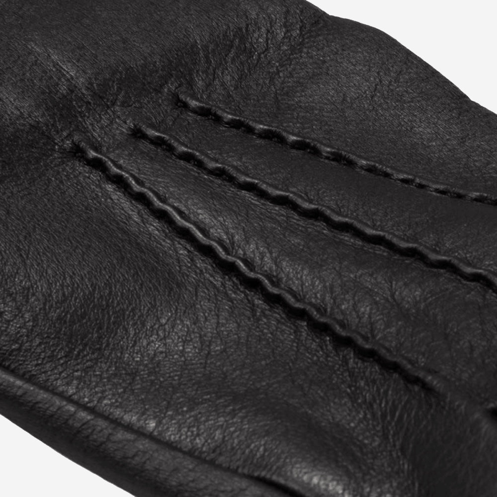 Leandro (black) – Italian-made American deerskin gloves with luxurious cashmere lining - Bellanzari - Luxury Leather Gloves - Handmade in Italy - 4