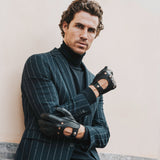 Luigi (black) – Italian driving gloves in American deerskin leather - Bellanzari - Luxury Driving Gloves - Handmade in Italy - 5