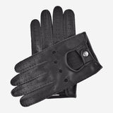 Luigi (black) – Italian driving gloves in American deerskin leather - Bellanzari - Luxury Driving Gloves - Handmade in Italy - 1