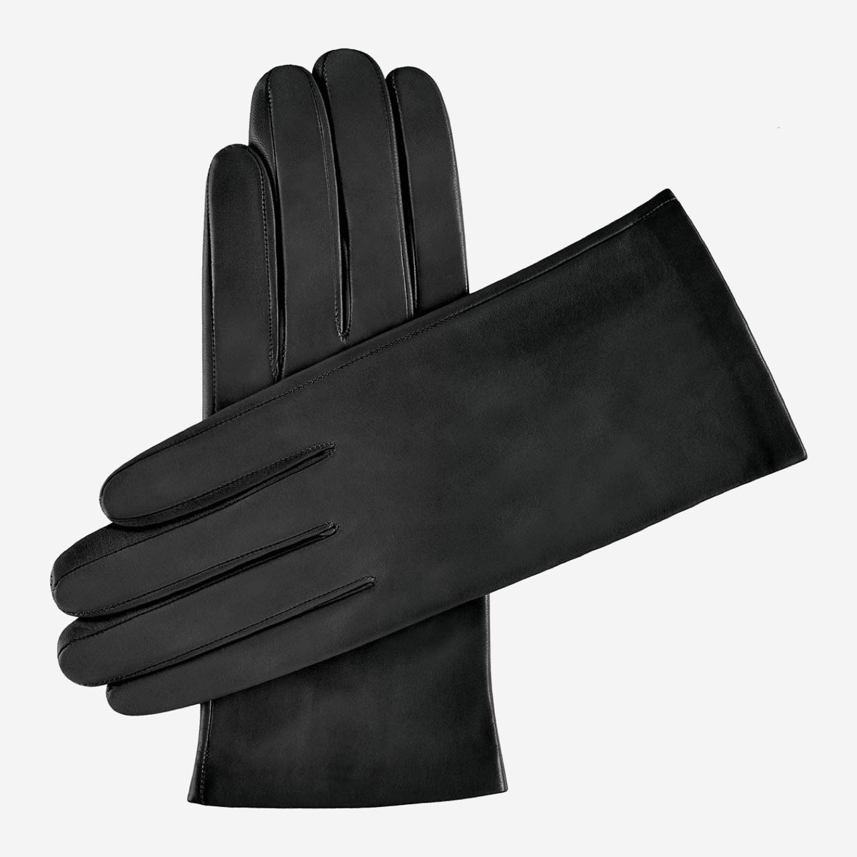 Mirella (black) – Italian lambskin leather gloves with silk lining - Bellanzari - Luxury Leather Gloves - Handmade in Italy - 2