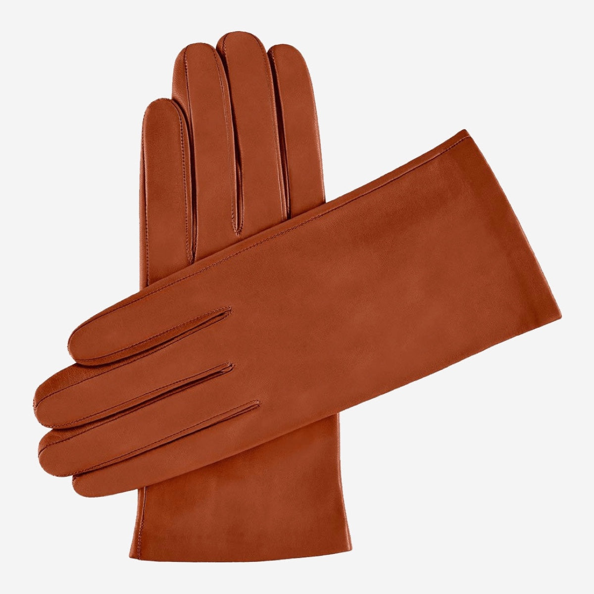 Mirella (brown) – Italian lambskin leather gloves with silk lining - Bellanzari - Luxury Leather Gloves - Handmade in Italy - 1