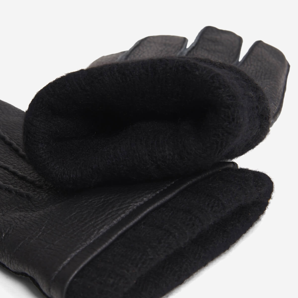Nicoletta (black) – Italian deerskin leather gloves with luxurious cashmere lining for women - Bellanzari - Luxury Leather Gloves - Handmade in Italy - 2