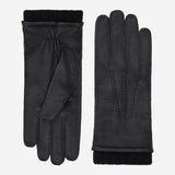 Nicoletta (black) – Italian deerskin leather gloves with luxurious cashmere lining for women - Bellanzari - Luxury Leather Gloves - Handmade in Italy - 1