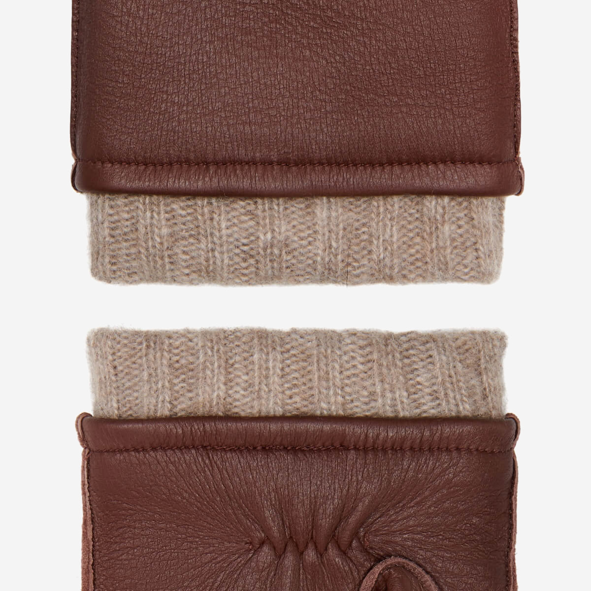 Nicoletta (brown) – Italian deerskin leather gloves with luxurious cashmere lining for women - Bellanzari - Luxury Leather Gloves - Handmade in Italy - 6