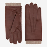 Nicoletta (brown) – Italian deerskin leather gloves with luxurious cashmere lining for women - Bellanzari - Luxury Leather Gloves - Handmade in Italy - 1