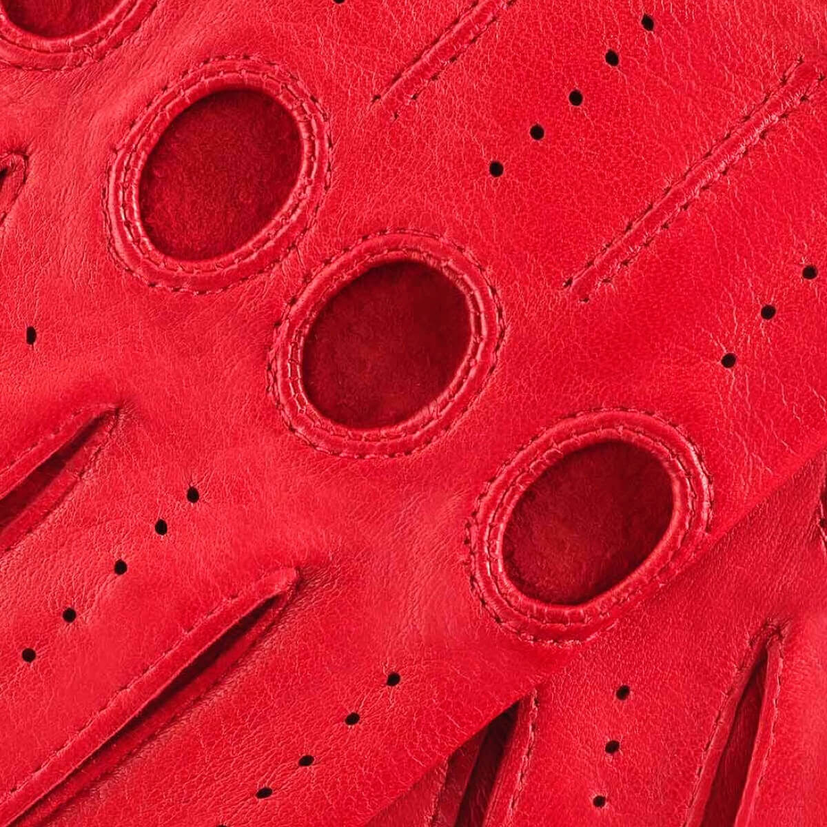 Roberta (red) - classic Italian lambskin leather driving gloves - Bellanzari- Luxury Leather Gloves - Handmade in Italy - 5