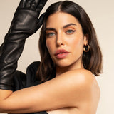 Santina (black) - Italian cashmere lined 8-button length leather gloves
- Bellanzari- Luxury Leather Gloves - Handmade in Italy - 3