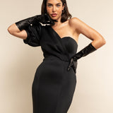 Santina (black) - Italian cashmere lined 8-button length leather gloves
- Bellanzari- Luxury Leather Gloves - Handmade in Italy - 7