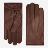 Sergio (brown) - Italian lambskin leather gloves with brown rabbit fur lining - Bellanzari - Luxury Leather Gloves - Handmade in Italy - 2