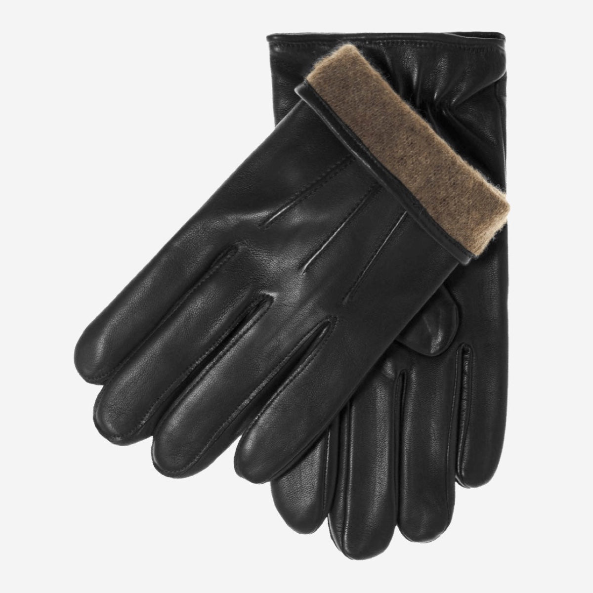 handschuhe kaschmir herren Schwarze Touchscreen-Handschuhe aus Lammleder für Herren – Gefüttert mit Kaschmir – Made in Italy – Bellanzari