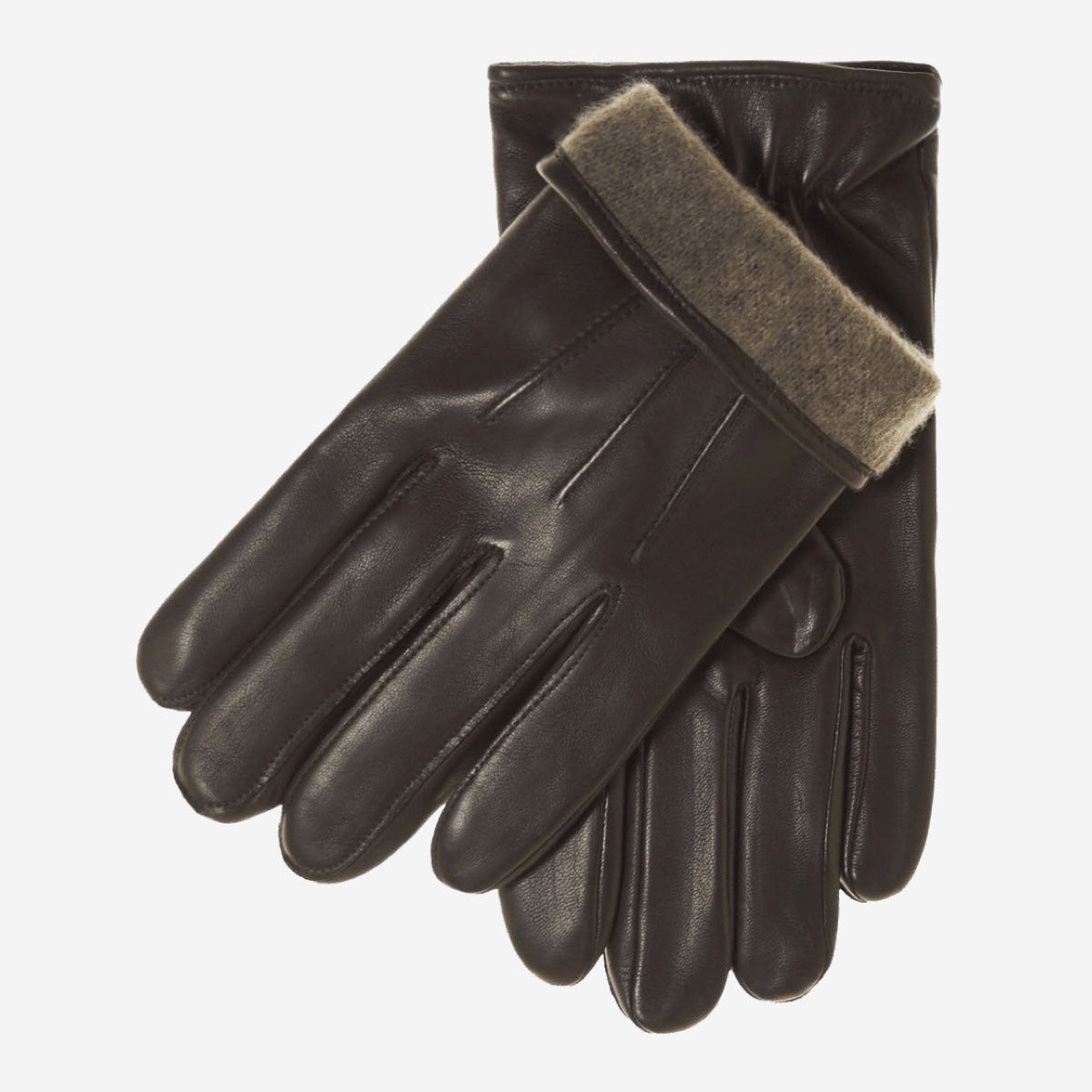 Stefano (brown) - classic Italian lambskin leather gloves with cashmere lining - Bellanzari - Luxury Leather Gloves - Handmade in Italy - 1