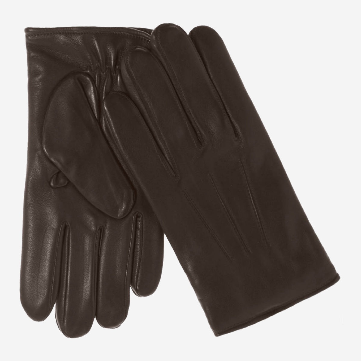 Stefano (brown) - classic Italian lambskin leather gloves with cashmere lining - Bellanzari - Luxury Leather Gloves - Handmade in Italy - 2