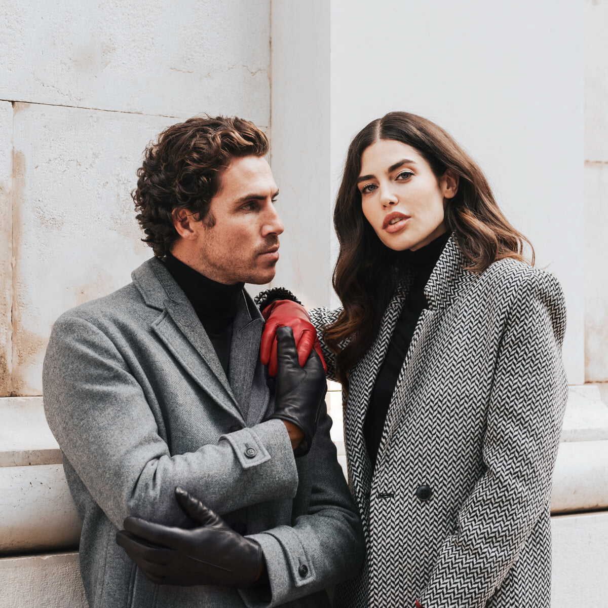 Valentina (red) - Italian lambskin leather gloves with cashmere lining - Bellanzari - Luxury Leather Gloves - Handmade in Italy - 8