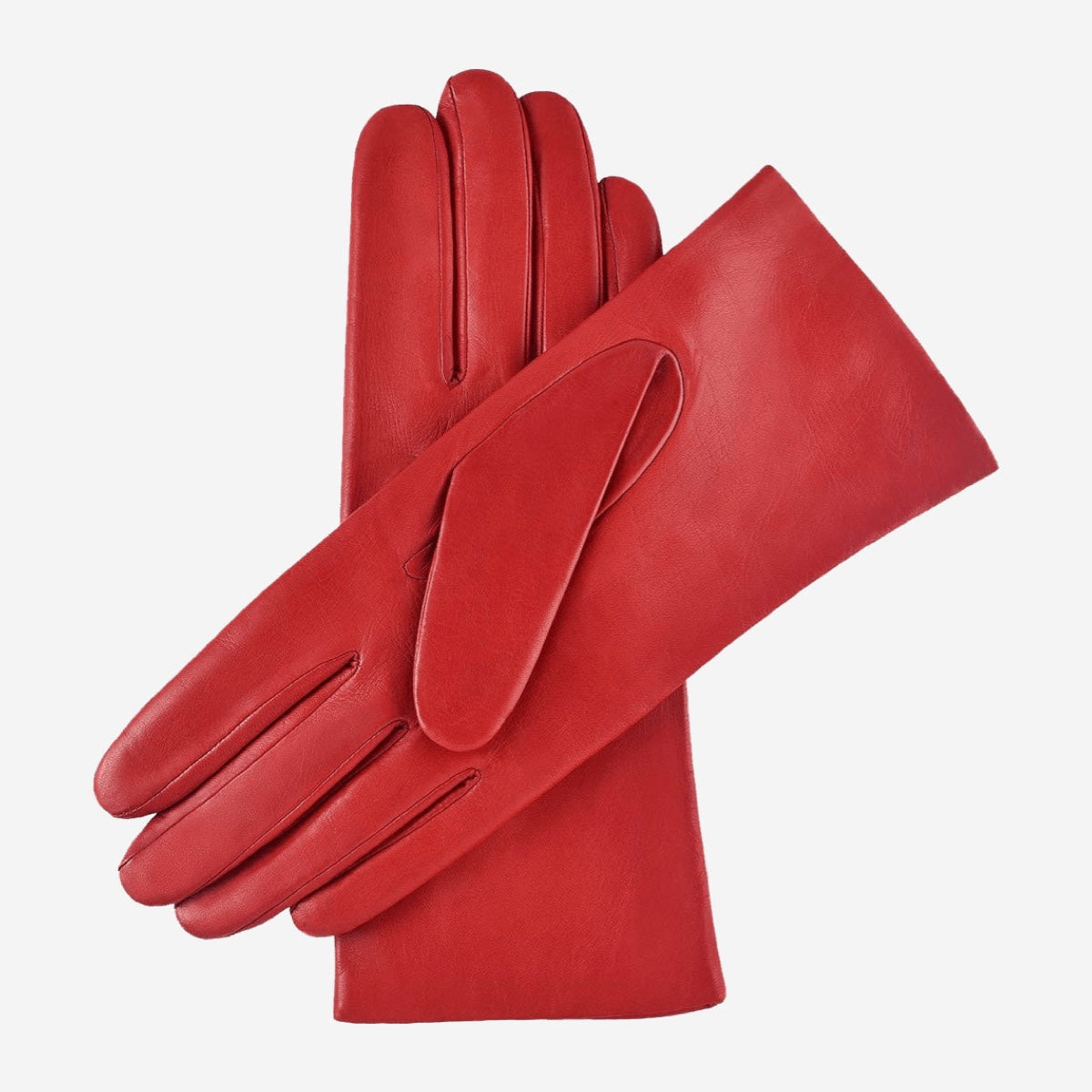 Valentina (red) - Italian lambskin leather gloves with cashmere lining - Bellanzari - Luxury Leather Gloves - Handmade in Italy - 2