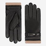 Alberto (black) - Italian lambskin leather gloves with cashmere lining & touchscreen feature - Bellanzari - Luxury Leather Gloves - Handmade in Italy - 1