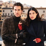 Alberto (black) - Italian lambskin leather gloves with cashmere lining & touchscreen feature - Bellanzari - Luxury Leather Gloves - Handmade in Italy - 10