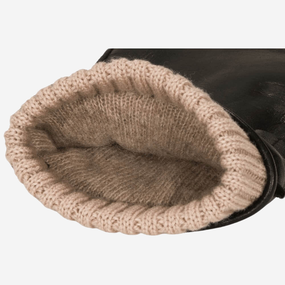 Alberto (black) - Italian lambskin leather gloves with cashmere lining & touchscreen feature - Bellanzari - Luxury Leather Gloves - Handmade in Italy - 3