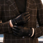 Alberto (black) - Italian lambskin leather gloves with cashmere lining & touchscreen feature - Bellanzari - Luxury Leather Gloves - Handmade in Italy - 8