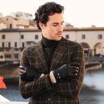Alberto (black) - Italian lambskin leather gloves with cashmere lining & touchscreen feature - Bellanzari - Luxury Leather Gloves - Handmade in Italy - 9