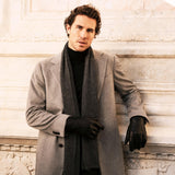 Alfredo (black) - Italian lambskin leather gloves with lambswool lining & touchscreen feature - Bellanzari - Luxury Leather Gloves - Handmade in Italy - 10