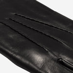 Alfredo (black) - Italian lambskin leather gloves with lambswool lining & touchscreen feature - Bellanzari - Luxury Leather Gloves - Handmade in Italy - 4