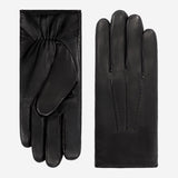 Alfredo (black) - Italian lambskin leather gloves with lambswool lining & touchscreen feature - Bellanzari - Luxury Leather Gloves - Handmade in Italy - 1