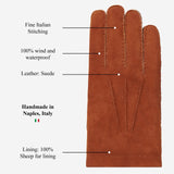 Enrico - Italiaanse suèdeleren handschoenen met luxe voering van natuurlijk schapenvacht