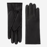 Diana (black) – Italian lambskin leather gloves with lambswool lining and touchscreen capability - Bellanzari - Luxury Leather Gloves - Handmade in Italy - 1 