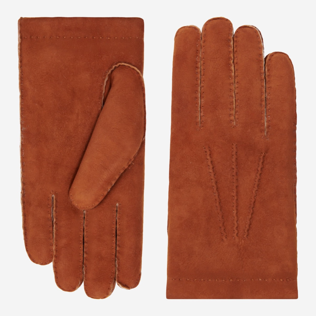 Enrico – Italian suede leather gloves with luxurious natural sheepskin fur lining - Bellanzari - Luxury Leather Gloves - Handmade in Italy - 1
