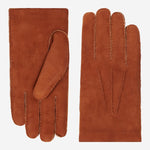 Enrico – Italian suede leather gloves with luxurious natural sheepskin fur lining - Bellanzari - Luxury Leather Gloves - Handmade in Italy - 1