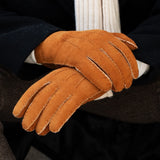 Enrico – Italian suede leather gloves with luxurious natural sheepskin fur lining - Bellanzari - Luxury Leather Gloves - Handmade in Italy - 6