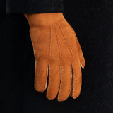 Enrico – Italian suede leather gloves with luxurious natural sheepskin fur lining - Bellanzari - Luxury Leather Gloves - Handmade in Italy - 9