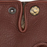 Ernesto (brown) - Italian gloves made of American deerskin leather with rabbit fur lining - Bellanzari - Luxury Leather Gloves - Handmade in Italy - 4