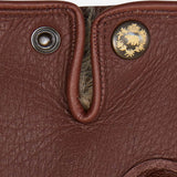 Ernesto (brown) - Italian gloves made of American deerskin leather with rabbit fur lining - Bellanzari - Luxury Leather Gloves - Handmade in Italy - 4