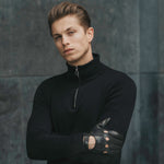 Fabio (black) – Italian lambskin leather driving gloves with touchscreen feature - Bellanzari - Luxury Driving Gloves - Handmade in Italy - 10