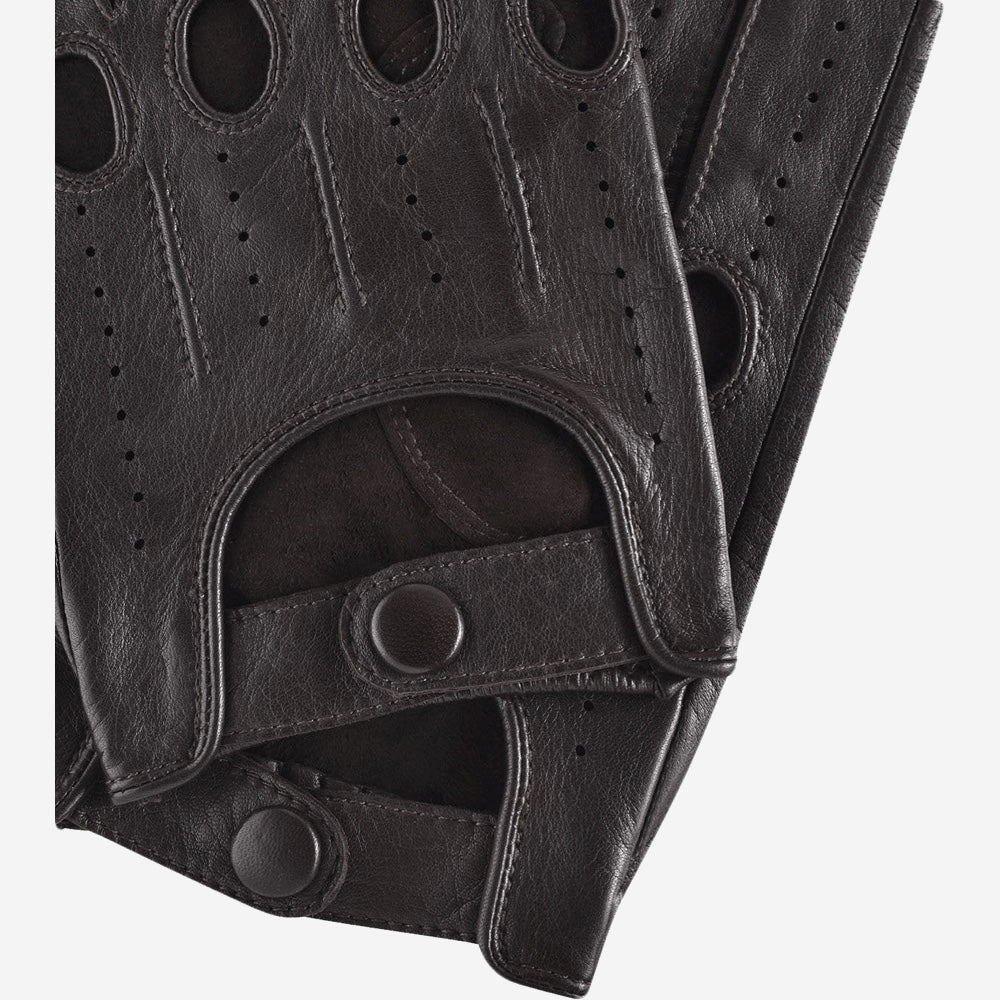 Fabio (black) – Italian lambskin leather driving gloves with touchscreen feature - Bellanzari - Luxury Driving Gloves - Handmade in Italy - 3