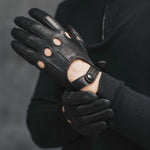 Fabio (black) – Italian lambskin leather driving gloves with touchscreen feature - Bellanzari - Luxury Driving Gloves - Handmade in Italy - 7