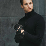 Fabio (black) – Italian lambskin leather driving gloves with touchscreen feature - Bellanzari - Luxury Driving Gloves - Handmade in Italy - 8