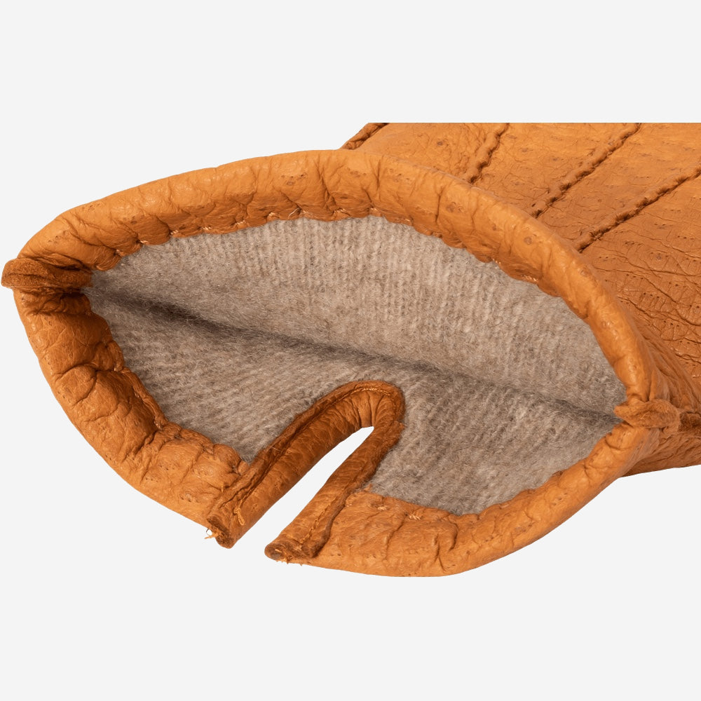 Filippo (brown) - Italian peccary leather gloves with cashmere lining - Fratelli Orsini - Luxury Leather Gloves - Handmade in Italy - 2
