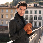 Filippo (brown) - Italian peccary leather gloves with cashmere lining - Fratelli Orsini - Luxury Leather Gloves - Handmade in Italy - 6