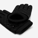 Gennaro (black) – Italian lambskin gloves with cashmere lining and checkered detail - Bellanzari - Luxury Leather Gloves - Handmade in Italy - 3