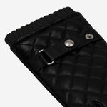 Gennaro (black) – Italian lambskin gloves with cashmere lining and checkered detail - Bellanzari - Luxury Leather Gloves - Handmade in Italy - 4