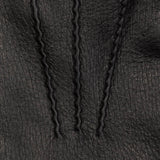 Leandro (black) – Italian-made American deerskin gloves with luxurious cashmere lining - Bellanzari - Luxury Leather Gloves - Handmade in Italy - 5