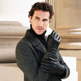 Leandro (black) – Italian-made American deerskin gloves with luxurious cashmere lining - Bellanzari - Luxury Leather Gloves - Handmade in Italy - 6