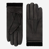 Leandro (black) – Italian-made American deerskin gloves with luxurious cashmere lining - Bellanzari - Luxury Leather Gloves - Handmade in Italy - 1