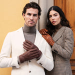 Leandro (brown) - Italian gloves made of American deerskin leather with cashmere lining - Fratelli Orsini - Luxury Leather Gloves - Handmade in Italy - 9